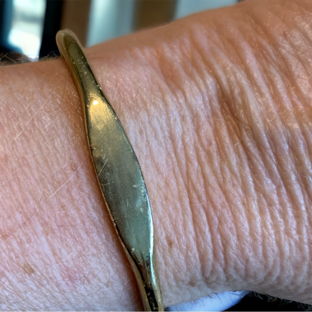 Brass bracelet blank. Engravable.